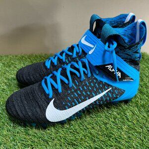 Nike Alpha Menace Elite 2 Carolina Panthers PE Football Cleats 9.5 BV2077-001